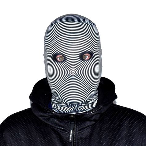 Hypnotic Trance Design 3d Effect Lycra Fabric Face Mask Halloween Fs101