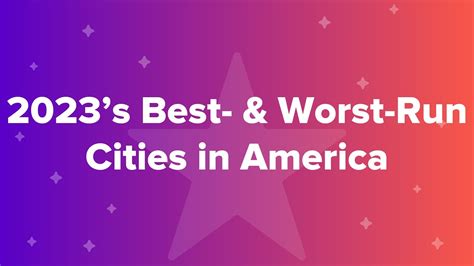 2023’s Best & Worst Run Cities in America - YouTube