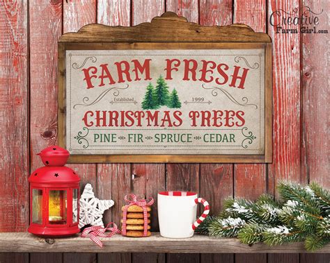 Farm Fresh Christmas Trees Sign Creative Farm Girl