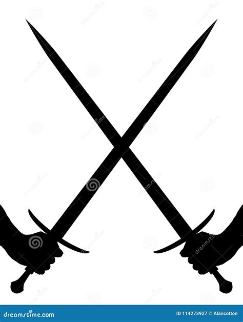 Isolated Crossed Swords Stock Vector Illustration Of Crossed 114273927