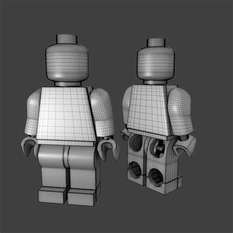 Lego Minifigure 3d Model 3ds Fbx Blend Dae