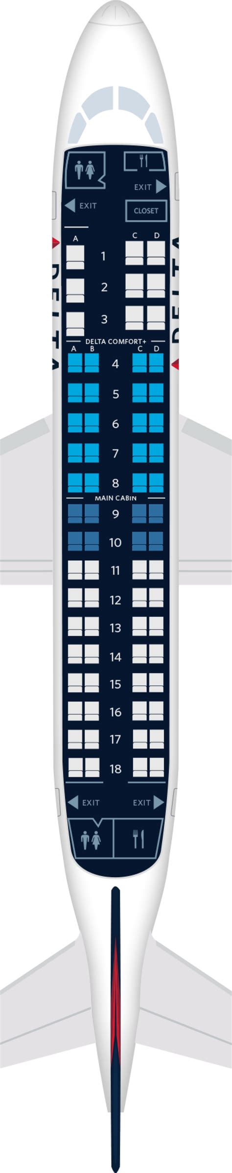 Embraer E 170 Seat Maps Specs And Amenities Delta Air Lines