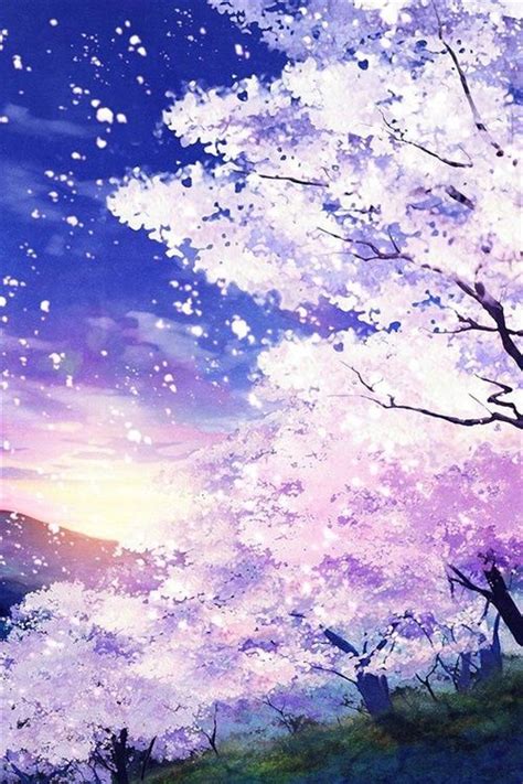 In most anime, i don't notice the sound or background music much, but here it really stands out. art anime sky blue pink sakura cherry blossoms | Phong ...