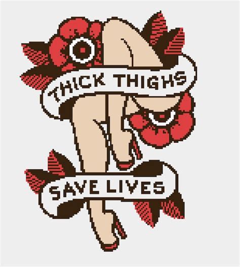 Thick Thighs Save Lives Cross Stitch Pattern Etsy