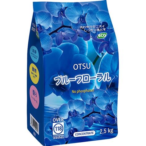 Otsu Стиральный порошок без фосфатов с силой кислорода и мягким ароматом голубых орхидей 2 5 кг