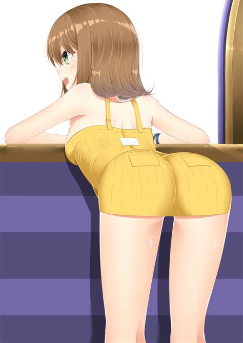 Selphie Tilmitt Final Fantasy Final Fantasy Viii Highres 1girl Ass Bare Shoulders Blush