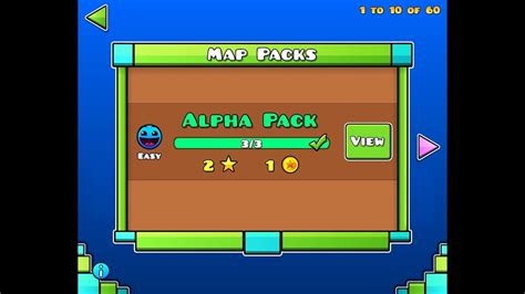 Geometry Dash All Map Packs Alpha Pack 165 Youtube