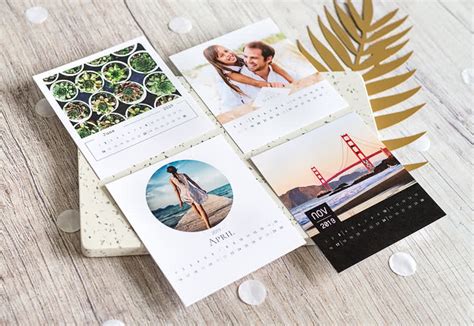 Calendar In Wooden Block With 13 Photos From Smartphoto