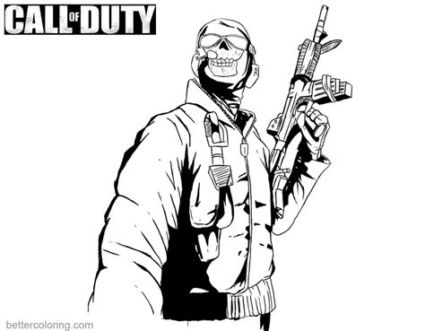 Call Of Duty Ghost Coloring Pages Call Of Duty Coloring Pages To