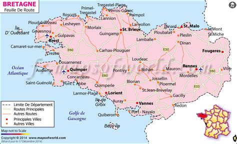Bretagne Carte De France Vacances Guide Voyage