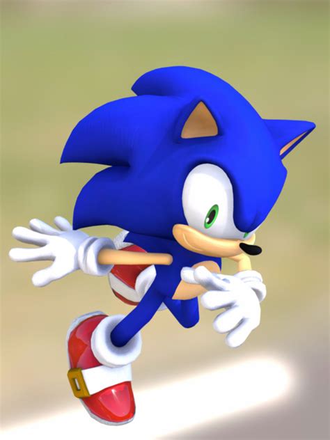 Sonic Pose Right View By Bandidude On Deviantart