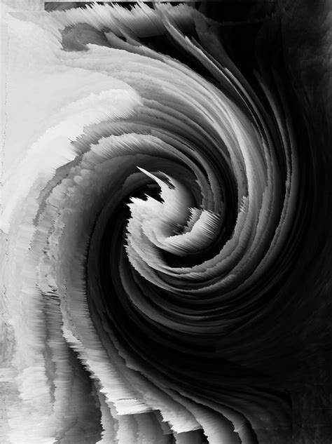 3d Black And White Swirl Mix Abstract Background Swirlblack And White