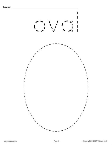 Free Printable Worksheets For The Shape Oval
