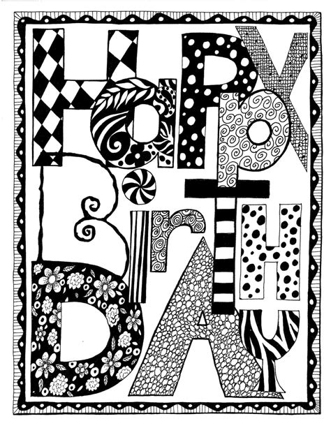 Free Birthday Cards Printable Online Black And White
