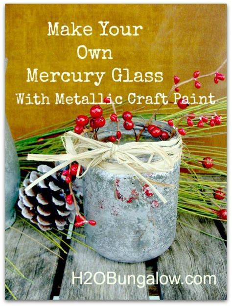 How To Make Faux Mercury Glass With Craft Paint Mercury Glass Diy Painting Crafts Mercury Glass