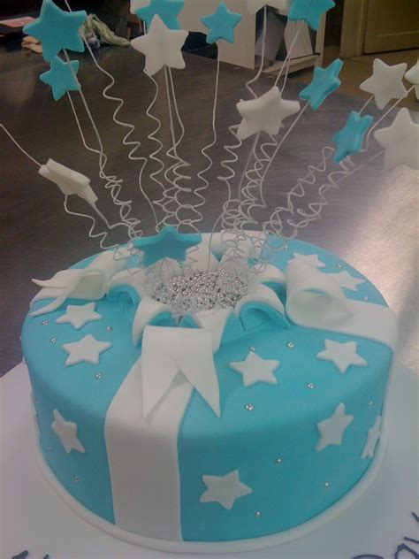 Would a 12 inch, 9 inch and a 6 inch be big enough for 90 people? The Cupcake Stand: Exploding Star Tiffany Box Fondant Cake