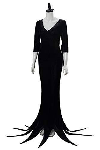 Morticia Addams Dress Costume Halloween Cosplay Plus Size Gothic