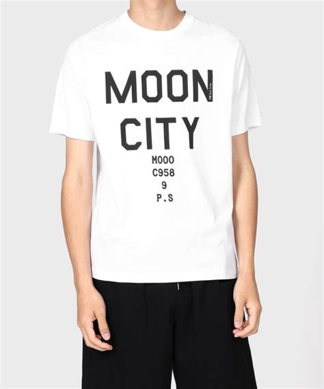 Moon City プリントオーガニックコットンtシャツ Paul 212552 City 011r（tシャツカットソー）｜ps Paul