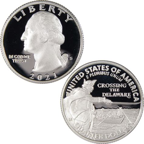 2021 S Washington Crossing The Delaware Quarter 999 Silver 25c Proof