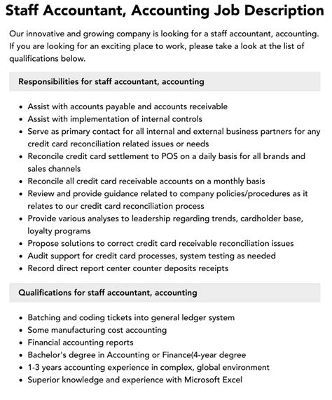 Staff Accountant Accounting Job Description Velvet Jobs