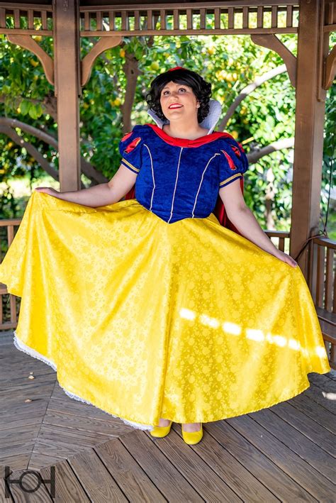 Snow White Princess Adult Costume Gown Dress Cosplay Etsy