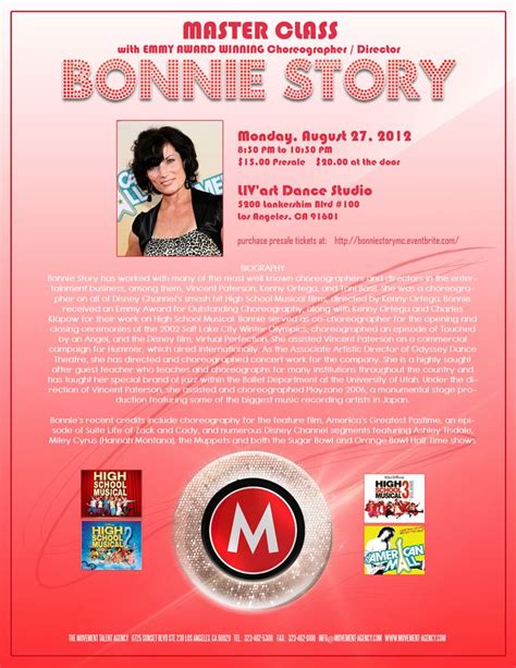 Client Master Class Ad Bonnie Story Master Class Emmy Award Talent Agency