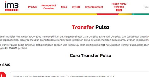 Cara transfer pulsa indosat yang bisa digunakan untuk mengirim dan saling kirim pulsa ke sesama indosat ooredoo baik im3 maupun mentari. Dua Cara Transfer Pulsa Indosat ke Indosat 2020 - WARGA NEGARA INDONESIA