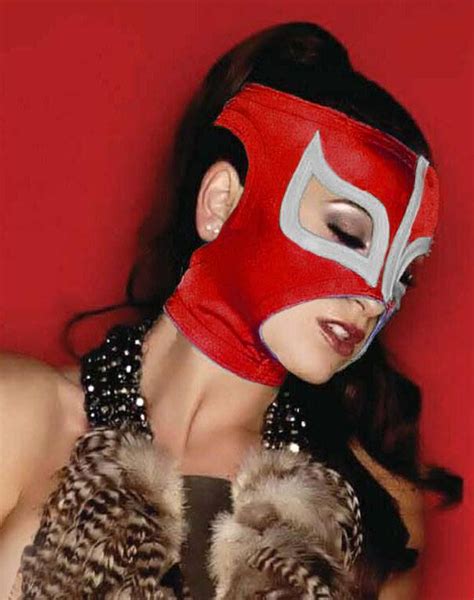 Red Sexy Lady Mask Women Woman Ladies Pro Fit Mexican Wrestling Mask
