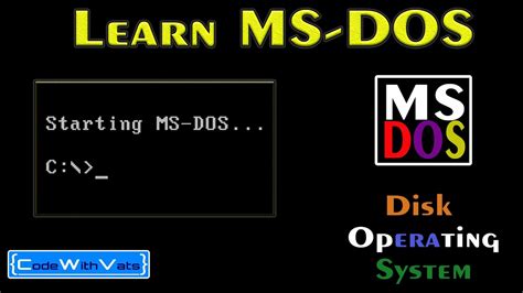 Ms Dos Disk Operating System Learn Ms Dos Basic Knowledge Of Ms