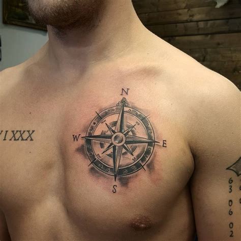 Image Result For Chest Tattoo Compass Compass Tattoo Men Compass
