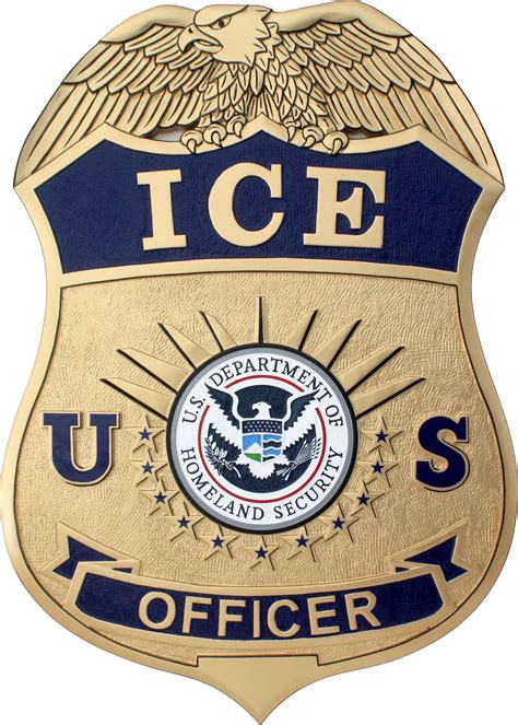 Ice Badge Plaque Immigration Customs Enforcement