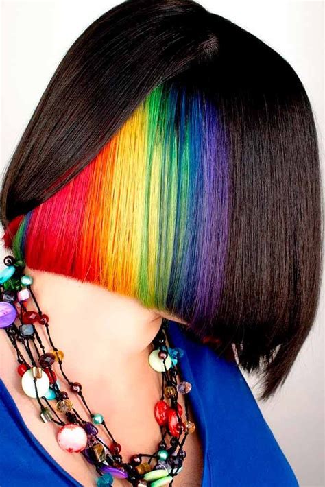 Mesmerizing Hidden Rainbow Hair Lovehairstyles Com Hidden Rainbow Hair Rainbow Hair