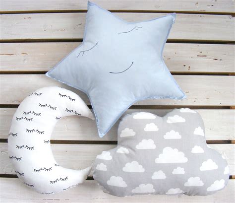 Cloud Moon Star Pillows Blue Pillows Set Baby Boy Nursery New Etsy