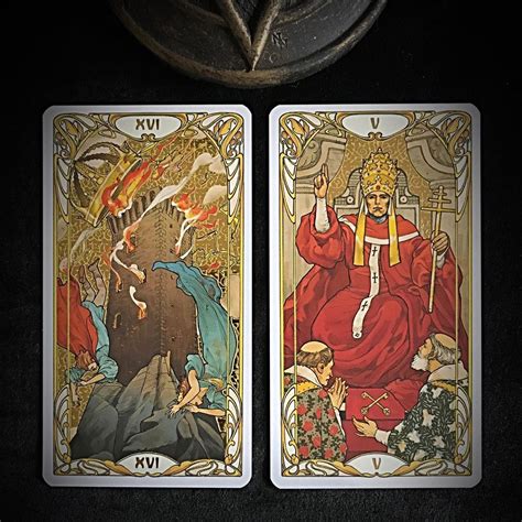 Bộ Bài Golden Art Nouveau Tarot Mystic House Tarot Shop