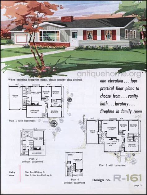 Ranch house plans tend to be simple, wide, 1 story dwellings. 1962 National Plan Service | Ranch house plans, Vintage ...