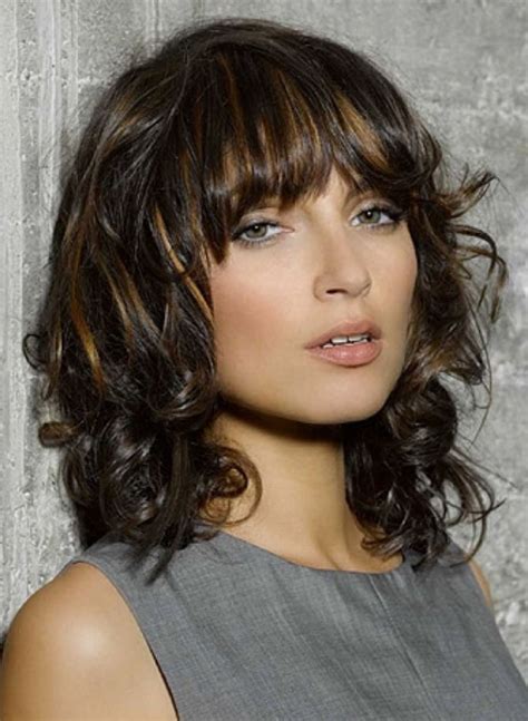 13 Top Notch Hairstyles For Long Thick Curly Hair With Bangs
