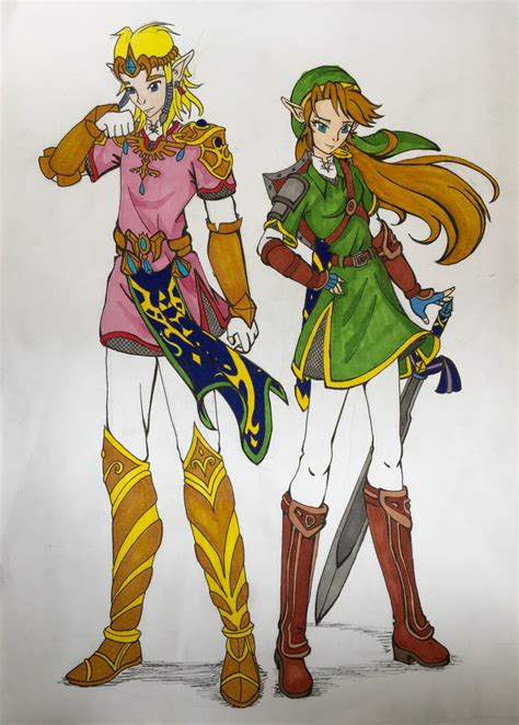 Genderbend Legend Of Zelda By Rosethornart On Deviantart