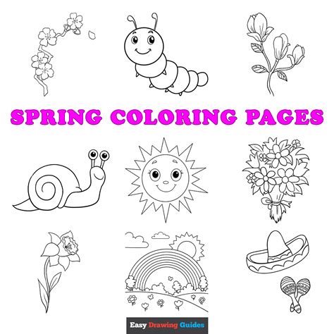 Spring Coloring Worksheets Worksheets For Kindergarten