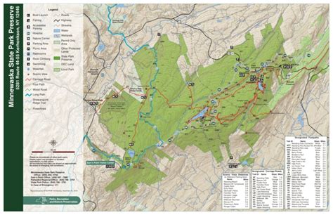 Minnewaska State Park Preserve Trail Map Map By New York State Parks