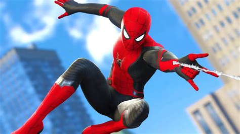 Far From Home Upgraded Suit Gameplay Spider Man Remastered Ps5 4k