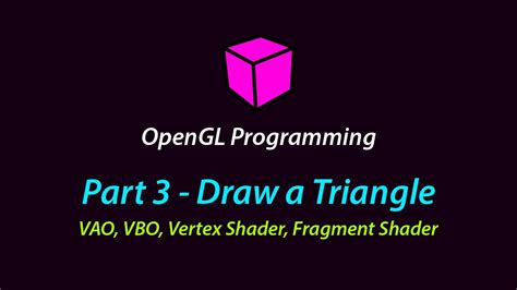 Opengl Programming Part 3 Draw A Triangle Youtube