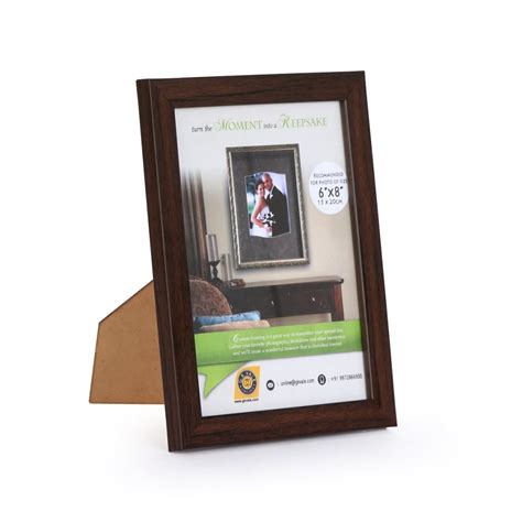 Brown Photo Frame With Stand Size 6 X 8 Inches Gk Vale And Co