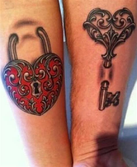 Beautiful Lock And Key Tattoo Design The Lock Is In A Heart Shape And