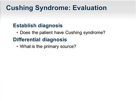 Update On Cushing Disease Diagnosis And Treatment Transcript