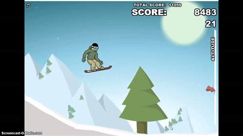 Downhill Snowboard Gameplay Facebook Game Youtube
