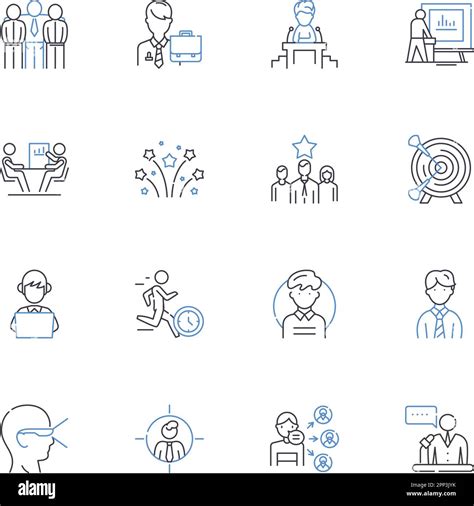 Work And Regulation Line Icons Collection Compliance Labor