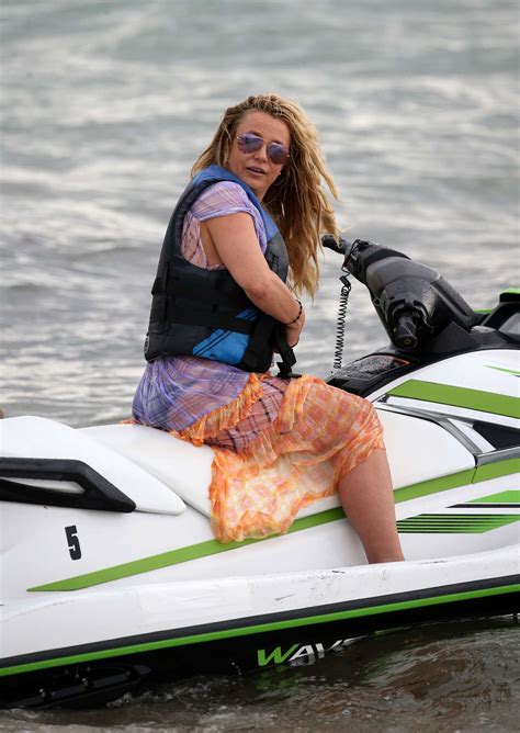New britney spears merchandise available now! Britney Spears: Jet ski ride on the beach in Miami-38 ...