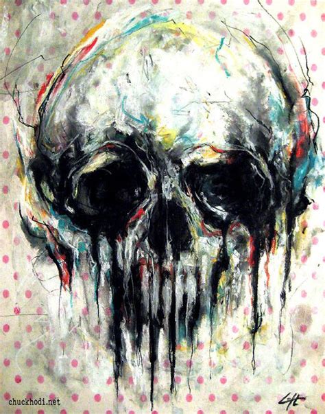 Print 8x10 Skull Abstract Skeletons Macabre Dark Art Etsy