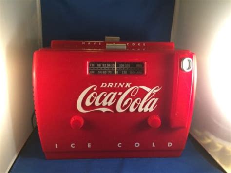 vintage otr 1949 coca cola old tyme cooler am fm cassette radio player working antique price