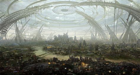 Fantasy Landscape Science Fiction Artwork Futuristic City